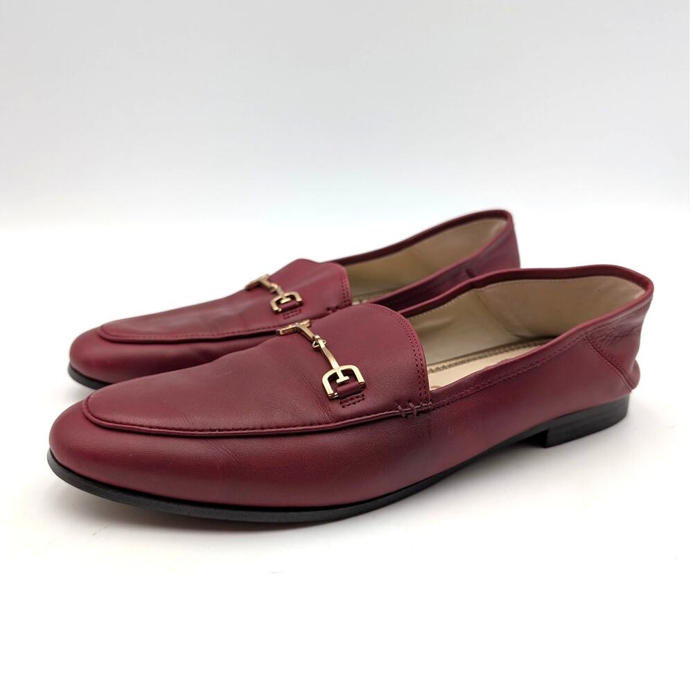 Sam Edelman Loraine Bit Loafer Shoes Slip On Women's Burgundy Size US8M EU38.5